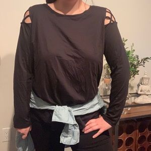 Reebok Shoulder Cutout Long Sleeve